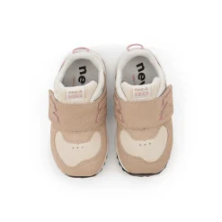 574 Kids NEW-B Hook & Loop Sneakers Flat Taupe><noscript><img width=