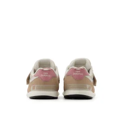 574 Kids NEW-B Hook & Loop Sneakers Flat Taupe><noscript><img width=