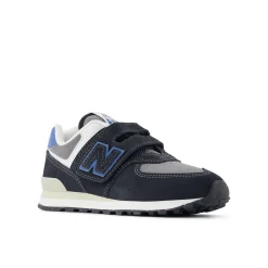 574 Kids NEW-B Hook & Loop Sneakers Black><noscript><img width=