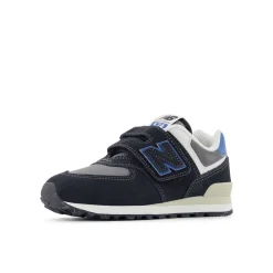 574 Kids NEW-B Hook & Loop Sneakers Black><noscript><img width=