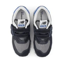 574 Kids NEW-B Hook & Loop Sneakers Black><noscript><img width=