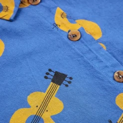 Acoustic Guitar Kortärmad Skjorta För Baby Blå>Bobo Choses Clearance