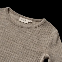 Alfie Långärmad T-shirt I Ull Och Silke Khaki Melange><noscript><img width=