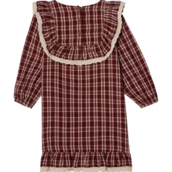 Alice Christmas Check Flounce Dress i Red><noscript><img width=