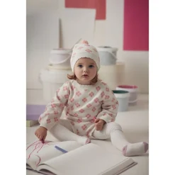 Alice Stickad Babytröja Floral Jaqcuard><noscript><img width=
