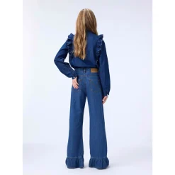 Amara Byxor I Vävt Tyg Blue Vintage><noscript><img width=