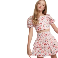 Amelia Blommig Kjol Blush><noscript><img width=