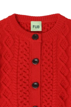 Aran Cardigan I Ull Signal Red><noscript><img width=