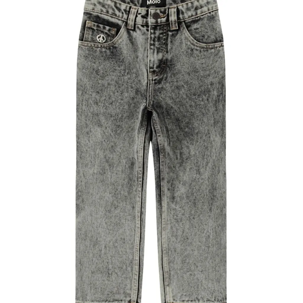 Aska Woven Pants Grey Stonewash>Molo Online