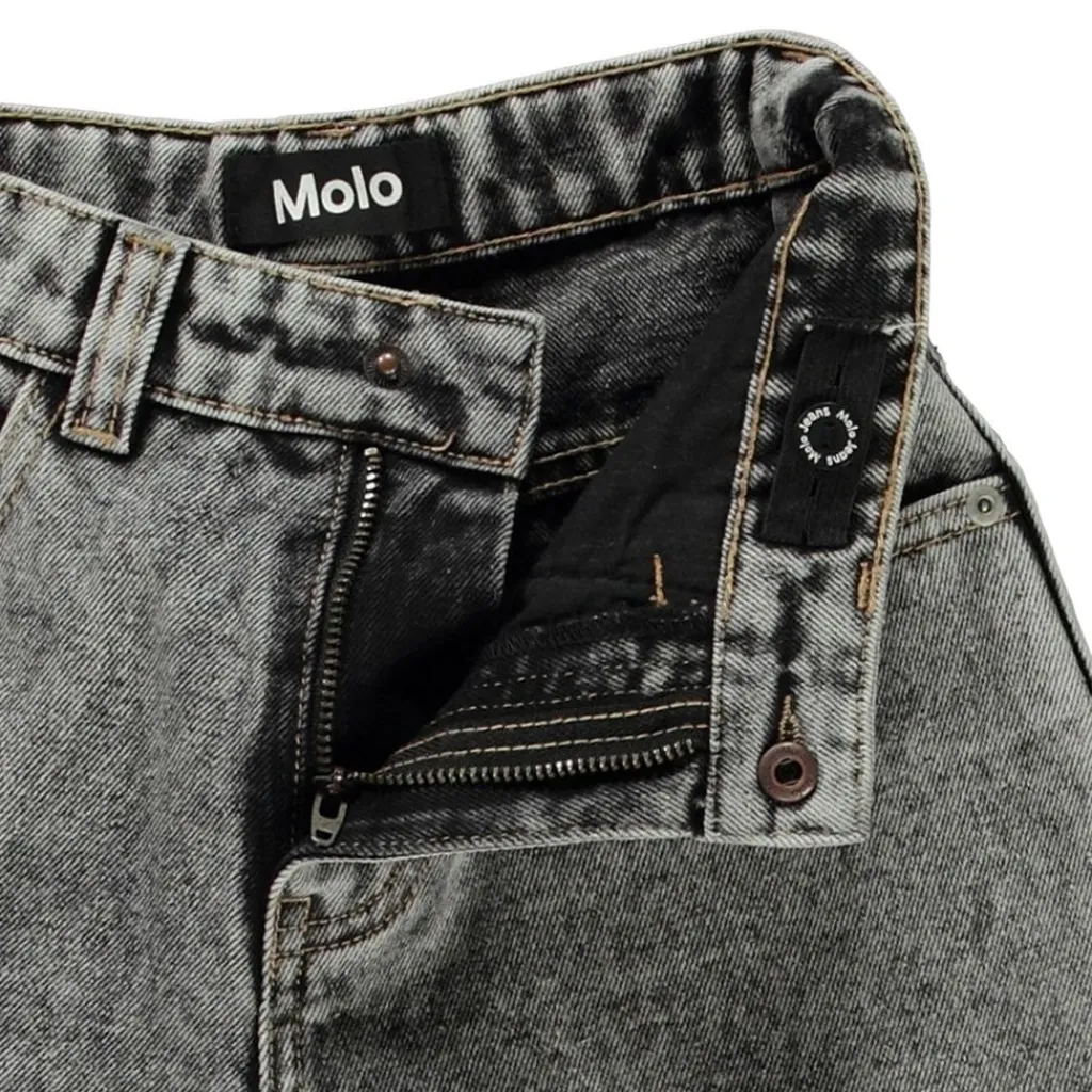 Aska Woven Pants Grey Stonewash>Molo Online
