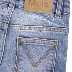 Asta Byxor I Vävt Tyg Rhinestone Denim><noscript><img width=