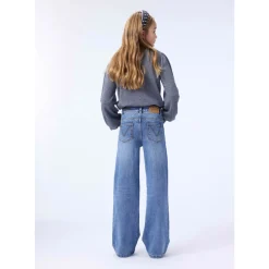 Asta Byxor I Vävt Tyg Rhinestone Denim><noscript><img width=