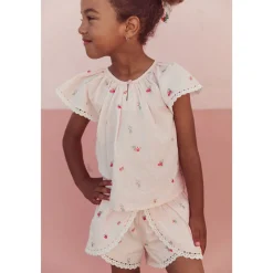 Asya Shorts Pink Bouquet Stripes><noscript><img width=