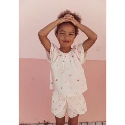 Asya Shorts Pink Bouquet Stripes><noscript><img width=