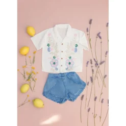 Asya Shorts Stone Blue><noscript><img width=