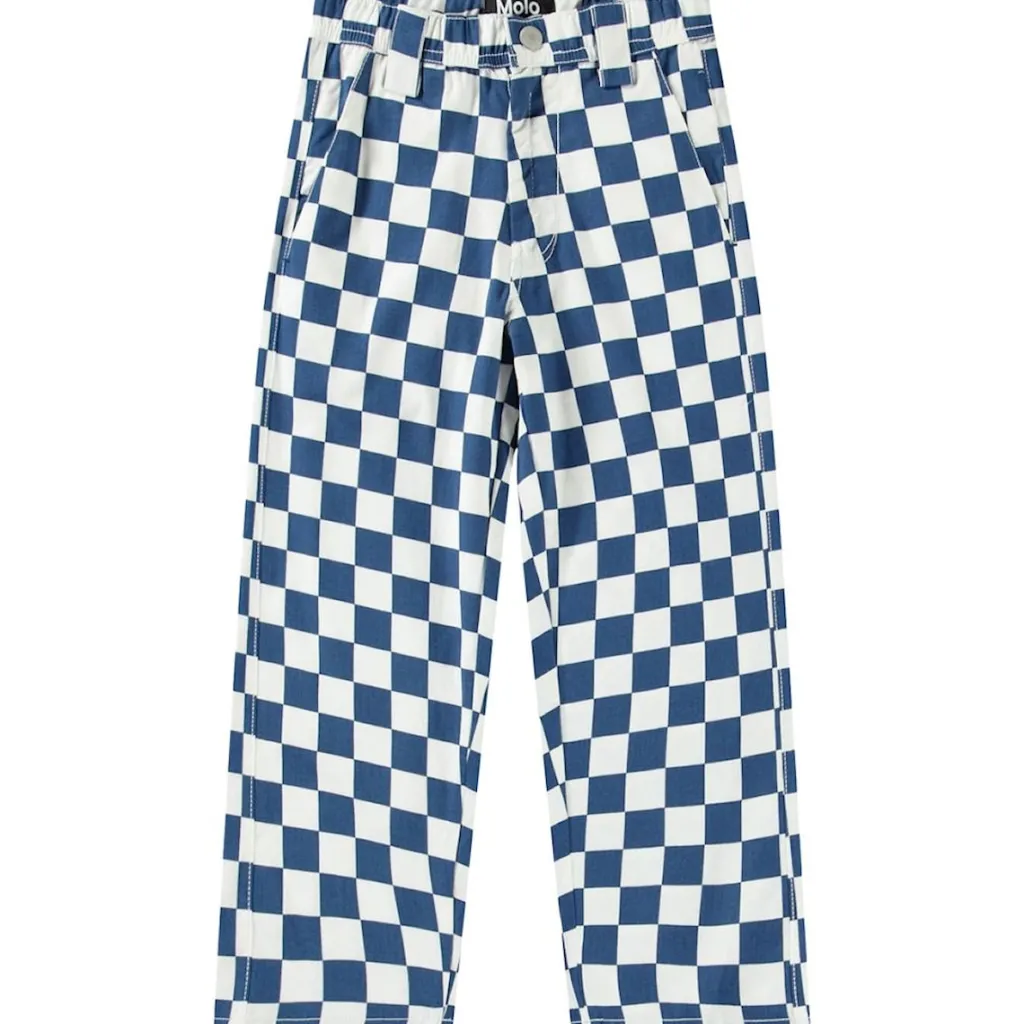Ataru Woven Pants Best Blue Check>Molo Sale