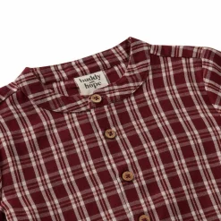 August-rutig skjorta i Christmas Red><noscript><img width=