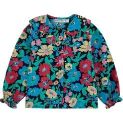 Baby Flowers Vävd Blus Midnight Blue>Bobo Choses Clearance