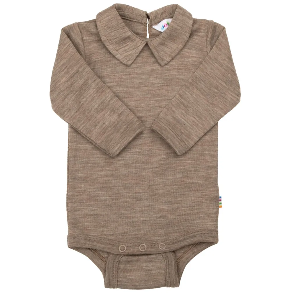 Baby I Ull Body Med Krage Beige Melange>Joha Online