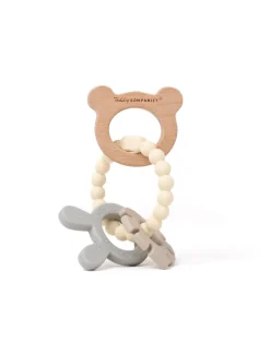 Bitring I Silikon & Trä Beige>Teddykompaniet Outlet