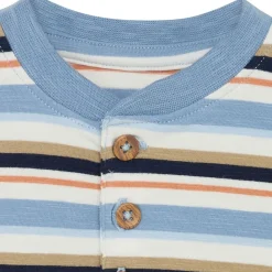 Bjorn Randig Baby Body Ljusblå><noscript><img width=