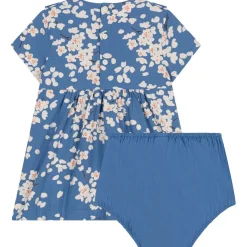 Blommig Baby-klänning Blå><noscript><img width=