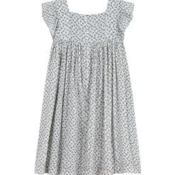 Blommig Klänning Gräddvit>Petit Bateau Clearance