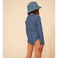 Blommig UV-Tröja Blå>Petit Bateau Online
