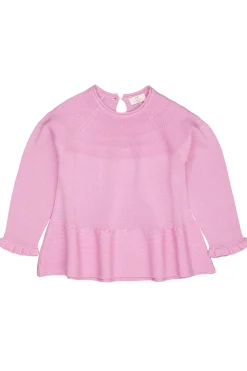Blus Med Volang I Merinoullstickning Syringa>Copenhagen Colors Outlet