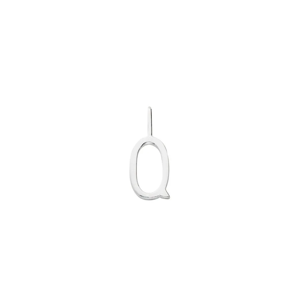 Bokstav Q Berlock 10 mm Silver>Design Letters Outlet