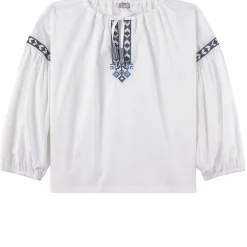 Broderad Blus Vit>Il Gufo