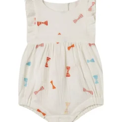 Broderad Romper Gräddvit>Stella McCartney Kids Online