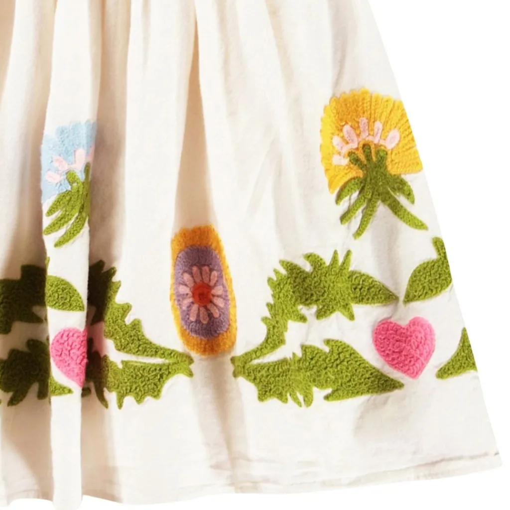 Carlin Short-Sleeved Dress Dandelion Border>Molo Clearance