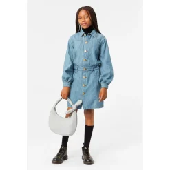Chaya Jeansklänning Washed Denim Blue><noscript><img width=