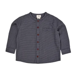 Check Shirt w. Placket Navy Check Combi>Copenhagen Colors Online
