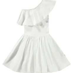 Chloey Short Sleeve Dress Crisp White>Molo New