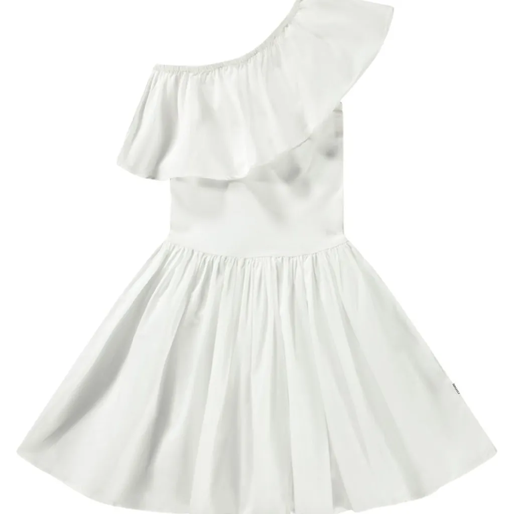 Chloey Short Sleeve Dress Crisp White>Molo New