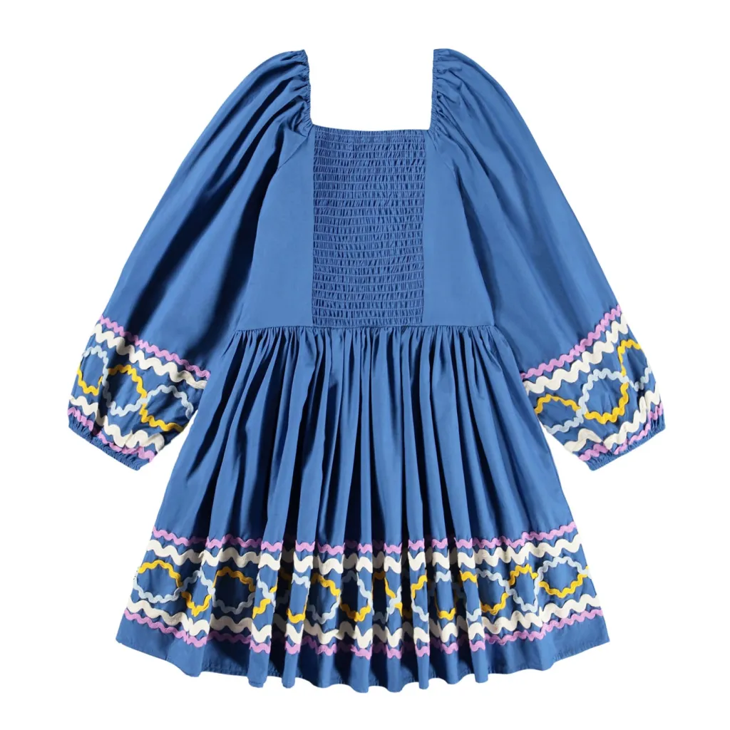Ciris Långärmad Klänning Mystic Blue>Molo Best