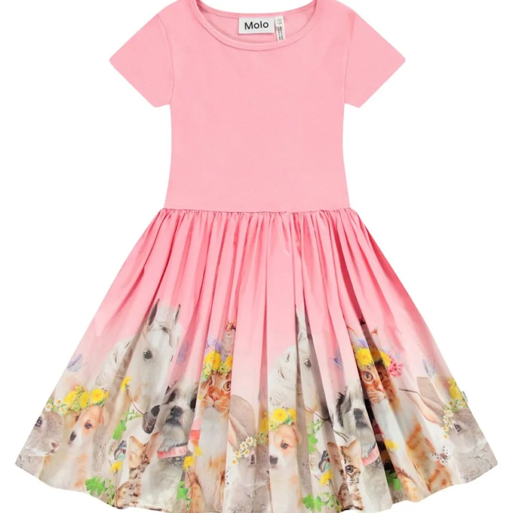 Cissa Short-Sleeved Dress Midsummer>Molo Sale