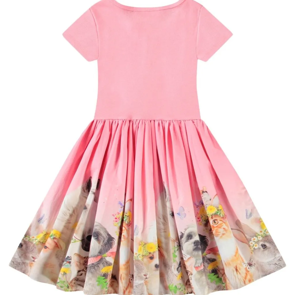 Cissa Short-Sleeved Dress Midsummer>Molo Sale