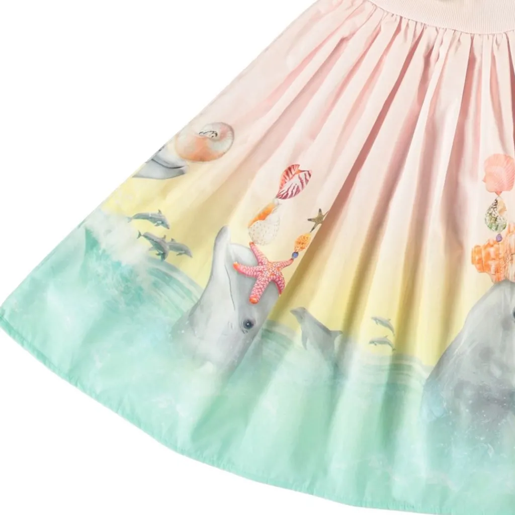 Cissa Short-Sleeved Dress Wave Jumping>Molo