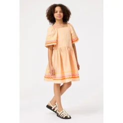 Clotilde Short-Sleeved Dress Pale Melon><noscript><img width=