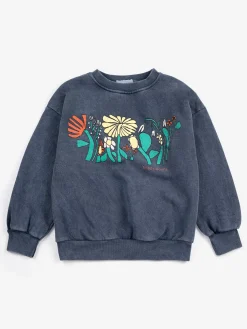 Color Herbalist Sweatshirt Navy Blue>Bobo Choses