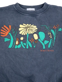 Color Herbalist Sweatshirt Navy Blue>Bobo Choses