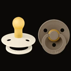 Colour 2-pack Runda Latexnappar Ivory Dark Oak>BIBS Clearance