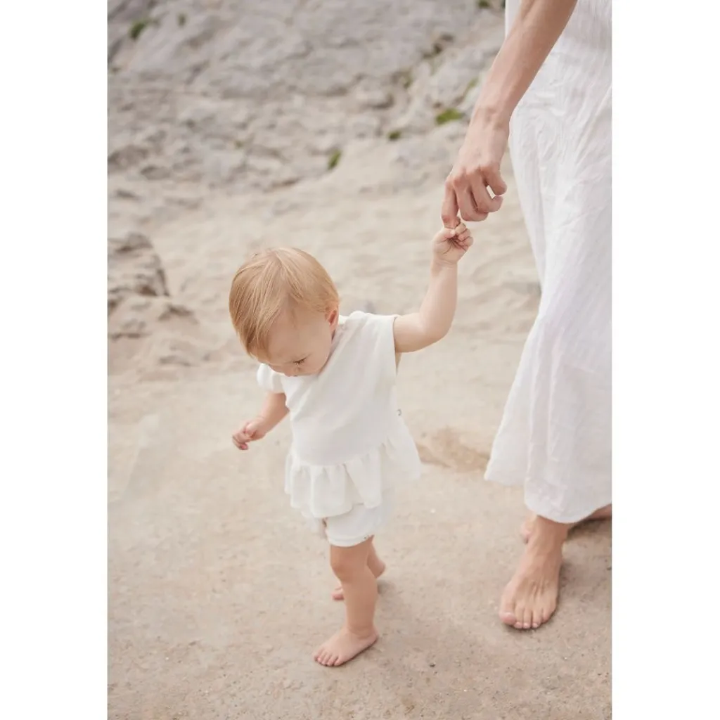 Corinne Baby T-shirt I Frotté Elfenbensvit>My Little Cozmo Sale