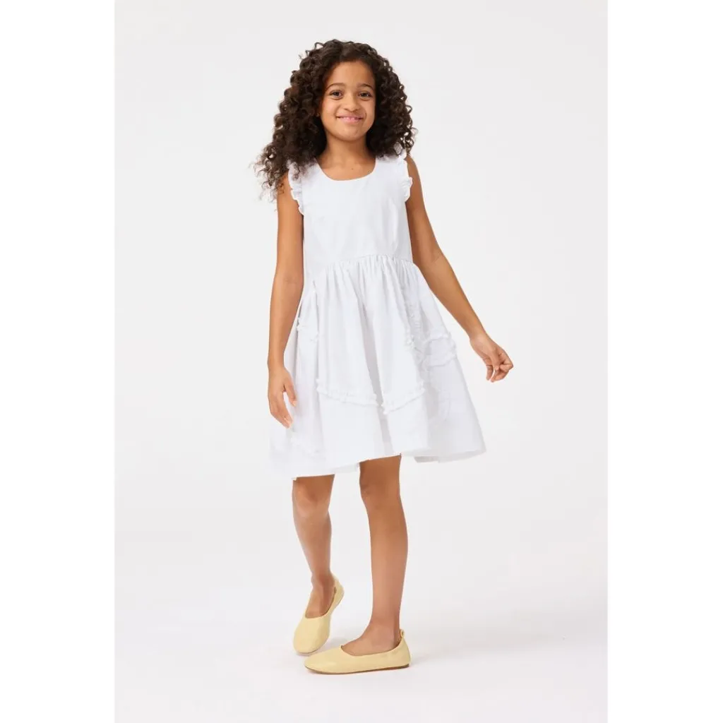 Cortney Short-Sleeved Dress Crisp White>Molo Discount