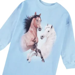 Cyrella Long-Sleeved Dress Bleu Horses><noscript><img width=