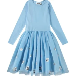 Cyrus Long-Sleeved Dress Day Sky>Molo Best