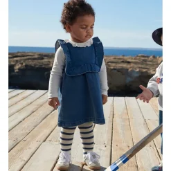 Denimklänning Bleu Delave>Petit Bateau Online